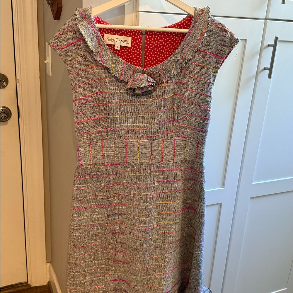 Sara Campbell Multicolor Tweed Dress